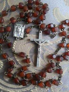 Most Expensive Rosary, 1906 Rosary Dr, Vintage Orange Glass Rosary, John Paul Ii Rosary Prayer, Expensive Rosary, Antique Orange Glass Rosary, Vintage Red Beaded Rosary, John Paul Ii Rosary, Wwii Quarter Masters Rosary