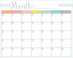 a printable calendar for the month with arrows on it and an arrow in the middle