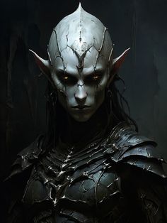 a close up of a person wearing a costume with horns and fangs on their head