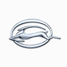 the emblem for an electric vehicle is shown in this image, it appears to be silver