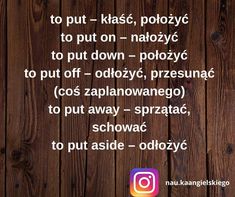 a wooden wall with the words to put - kasa, polovyc to put