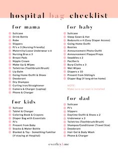 Labor And Delivery Bag Checklist, Labor Checklist, Hospital Bag Checklist Baby, Labor Hospital Bag Checklist, Labor Checklist Hospital Bag, Delivery Hospital Bag Checklist, Checklist Hospital Bag, Hospital Bag Checklist Uk, Labour Bag Checklist