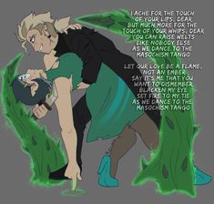 an image of a man and woman hugging in front of green plants with words written on it
