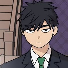 an anime character wearing a suit and tie