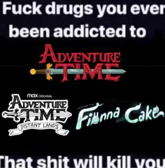 the adventure time logo has been changed to include finn and finn's cake, that is