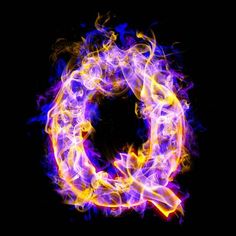 the letter o is made up of fire