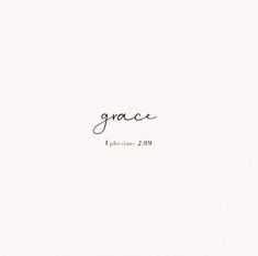 the word grace written in cursive writing on a white background