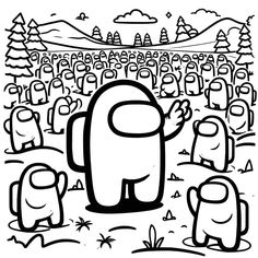 an elephant is standing in front of other elephants