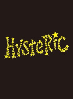 the word awesome written in yellow stars on a black background