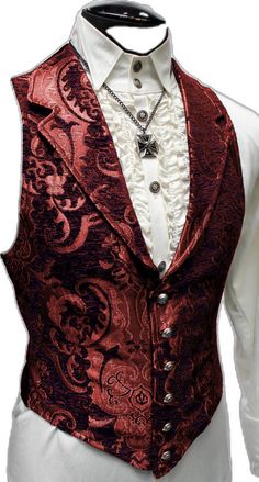 Masquerade Outfit, Vampire Clothes, Men's Wedding Outfit, Royal Outfits, Fashion Suits For Men, Prom Outfits, Fancy Outfits, Fantasy Clothing, Red Outfit