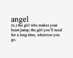 an image with the words angel in black and white, on top of each other