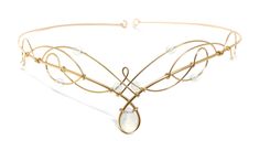 Gold Celtic Crown, Simple Gold Circlet, Circlet Designs, Gold Circlet, Crescent Moon Circlets, Gold Circlet Crown, Opal Circlet, Wire Circlet, Moonstone Circlet