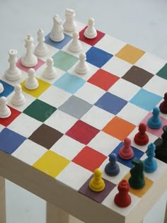 a colorful chess board with pieces arranged on it royalty images and stock photos for sale