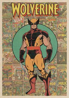 an old comic book cover with wolverine on it