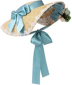 Amazon.com: Girls Women Victorian Tea Party Sun Hat Flowers Straw Hats : Clothing, Shoes & Jewelry Victorian Party, Topi Vintage, Lolita Costume, Victorian Lolita, Victorian Tea Party, Womens Tea, Tea Hats, Victorian Hats, Anne With An E