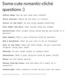 these are adorable Cute Dating Questions, Talking Prompts For Couples, Romantic Question Prompts, Romantic Question Ideas, Questions About Romance, Random Date Questions, Fun Topics To Talk About With Boyfriend, Date Prompts, Date Topics Conversation Starters