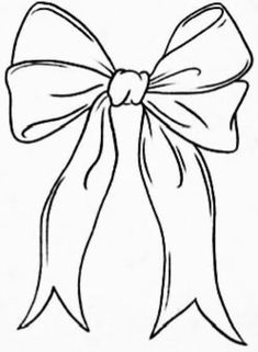 a black and white drawing of a bow