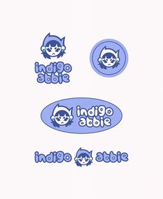 three stickers with the words indigo side and indigo side on them