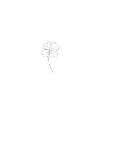 a drawing of a four leaf clover on a white background