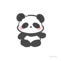 a panda bear sitting down with its eyes closed