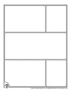 a blank comic book page with two sections