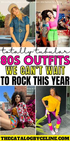 25 Totally Tubular 80s Outfits We Can't Wait To Rock This Year! - The Catalog Diy 1980s Costume, 80s Day Spirit Week Outfit, 80s Diy Outfit, 80s Costume Ideas For Women Diy, 80s Party Outfit Ideas Women, Best 80s Party Outfits, Cute 80s Outfits Party, Retro 80s Outfits Party, 80s Highschool Fashion