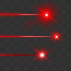three bright red lights on a dark background, with one light shining down the middle