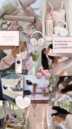 Pilates Motivation, Fitness Vision Board, Vision Board Wallpaper, Pink Lifestyle, Life Vision Board, Motivation Board, Healthy Girl, Trening Pilates, Healthy Lifestyle Inspiration