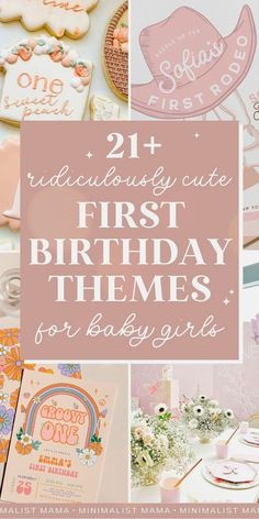 Planning your baby girl's 1st birthday and on the hunt for cute baby first birthday themes? I'm a professional parties writer and *these* are my fav 1st birthday themes girl edition in 2024 - including tons of super cute tips and 1 year birthday party ideas! Celebrating first birthdays is something so precious - and I truly hope these first birthday party themes inspire you! (Pin to your 1st birthday girl party ideas board!) Baby Girl First Birthday Party Theme, Baby’s First Birthday Theme Girl, First Birthday Themes Girl April, Baby Girl First Birthday Theme Spring, Theme For First Birthday Girl, First Birthday Girl Ideas Themes, Baby Girl First Birthday Floral Theme, Baby Girl First Birthday Theme Ideas, One Year Okd Girl Birthday