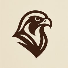 an eagle's head is shown in the shape of a stylized, black - and - white design