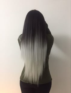 hair extensions / ombre/ black and grey