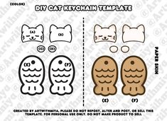 the instructions for how to make an adorable cat face