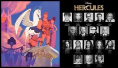 an image of the cast of disney's herculess in their official costumes and poses