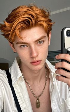 Male Ginger Hair, Ginger Hair Men Aesthetic, Male Ginger Hairstyles, Orange Hair Men, Diamond Face Shape Men, Men Orange Hair, Male Faceclaims Red Hair, Ginger Hair Male, Ginger Male Hairstyle