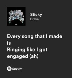 a black and white photo with the words sticky drake on it, in front of