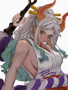 Gunko One Piece, Yamato Dnd, Odin From One Piece, Yamato One Piece Fanart, Yamato Drawing, Young Oden One Piece, Oden One Piece Fanart, Oden One Piece Drawing, Yamato Fanart