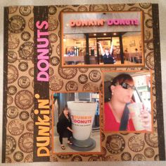 an old dunkin donuts advertises its doughnuts and coffee shop