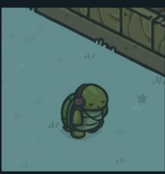 a cartoon turtle with a backpack on its back