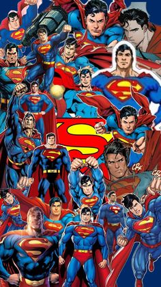 a bunch of supermans that are all together