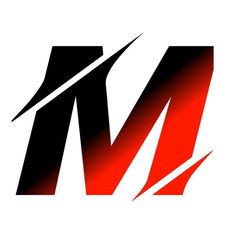 the letter m is made up of black and red letters