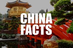 the words china fact in front of a pond and pagoda