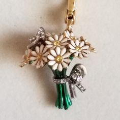 Luxury Flower Charm Jewelry, Charming Flower Charm Jewelry As Gift, Luxury Vintage Jewelry With Flower Charm, Coach Daisy Charm, Spring Flower Charm Cute Jewelry, Flower Pot Charm, Juicy Couture Flower Charm, Daisy Charms, Juicy Couture Flower Ball Charm