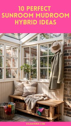 Make the most of your space with these mudroom nook ideas. From sunroom mudroom combo setups to sunroom and mudroom combo, mudroom with window, enclosed porch mudroom entryway, and smart, clutter-free designs.
