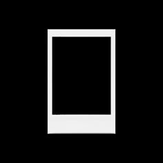 an empty white frame on a black background