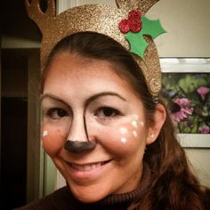 Sven Reindeer Makeup, Sven Costume Diy Women, Sven Makeup, Sven Halloween Costume, Sven Reindeer Costume, Sven Makeup Frozen, Sven Frozen Costume, Sven Face Paint, Sven From Frozen Costume