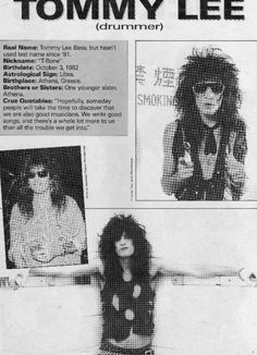an advertisement for tommy lee from the 1970s's, with pictures of him and her