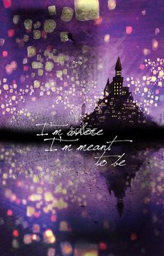 a painting of a castle in the middle of a lake at night with colorful lights