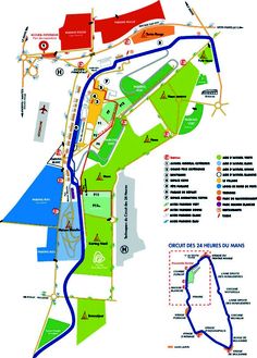a map showing the location of several different roads and streets in paris, with directions to each