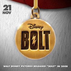 the logo for bolt is shown in this promotional image from disney's live - action movie