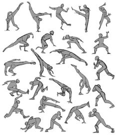 an image of a man doing different poses on his body and hands in various positions